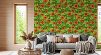 Vibrant Orange Zinnia Garden Wallpaper⁠