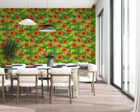 Vibrant Orange Zinnia Garden Wallpaper⁠