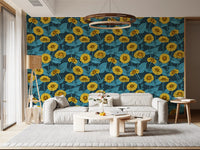 Yellow zinnia garden botanical Wallpaper⁠