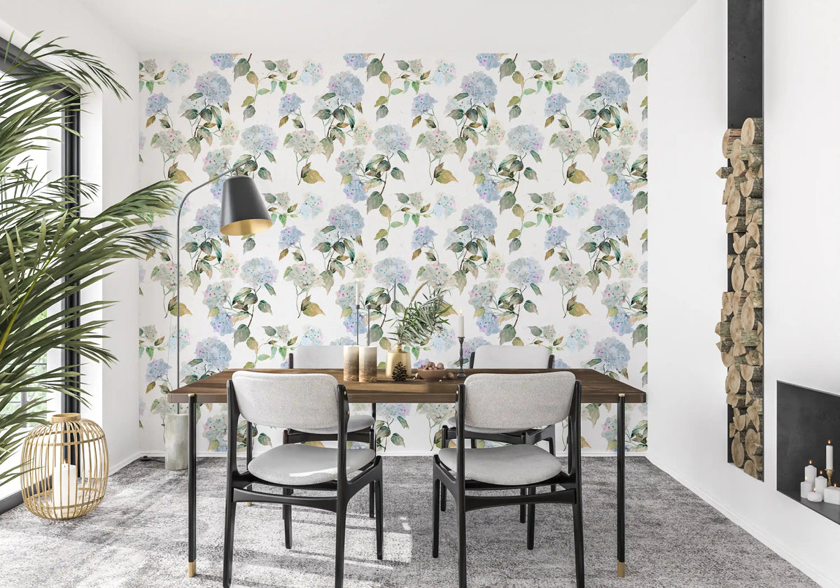 Blue Hydrangeas Wallpaper⁠