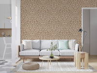 Organic Mocha Brushstroke Pattern Wallpaper⁠
