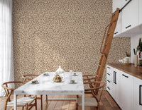 Organic Mocha Brushstroke Pattern Wallpaper⁠