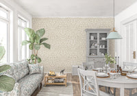 Soft Beige Hand-Drawn Curves Wallpaper⁠