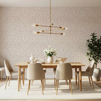 Abstract Blush Rhythmic Flourish Wallpaper⁠
