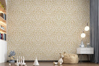 Golden Organic Brushstrokes Wallpaper⁠