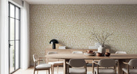 Golden Organic Brushstrokes Wallpaper⁠