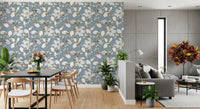 Magnolia Flowers Ocean Blue Wallpaper⁠