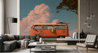 Vintage Coastal Camper Van Escape Wall Mural