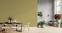 Abstract Mustard Circular Mosaic Wallpaper⁠