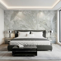 Soft Grey Tropical Botanical Wall Mural Wall Mural