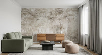 Misty Forest Landscape Warm Sepia Wall Mural Wall Mural