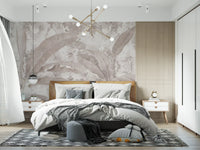 Dusty Mauve Tropical Botanical Leaf Wall Mural Wall Mural