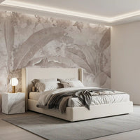 Dusty Mauve Tropical Botanical Leaf Wall Mural Wall Mural