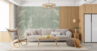 Misty Sage Botanical Leaves Wall Mural Wall Mural
