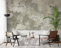 Ginkgo Biloba Leaves Muted Grey Wall Mural Wall Mural