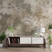 Warm Sand Golden Ginkgo Leaf Vintage Wall Mural Wall Mural