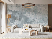 Vintage Ginkgo Leaf Steel Blue Wall Mural Wall Mural