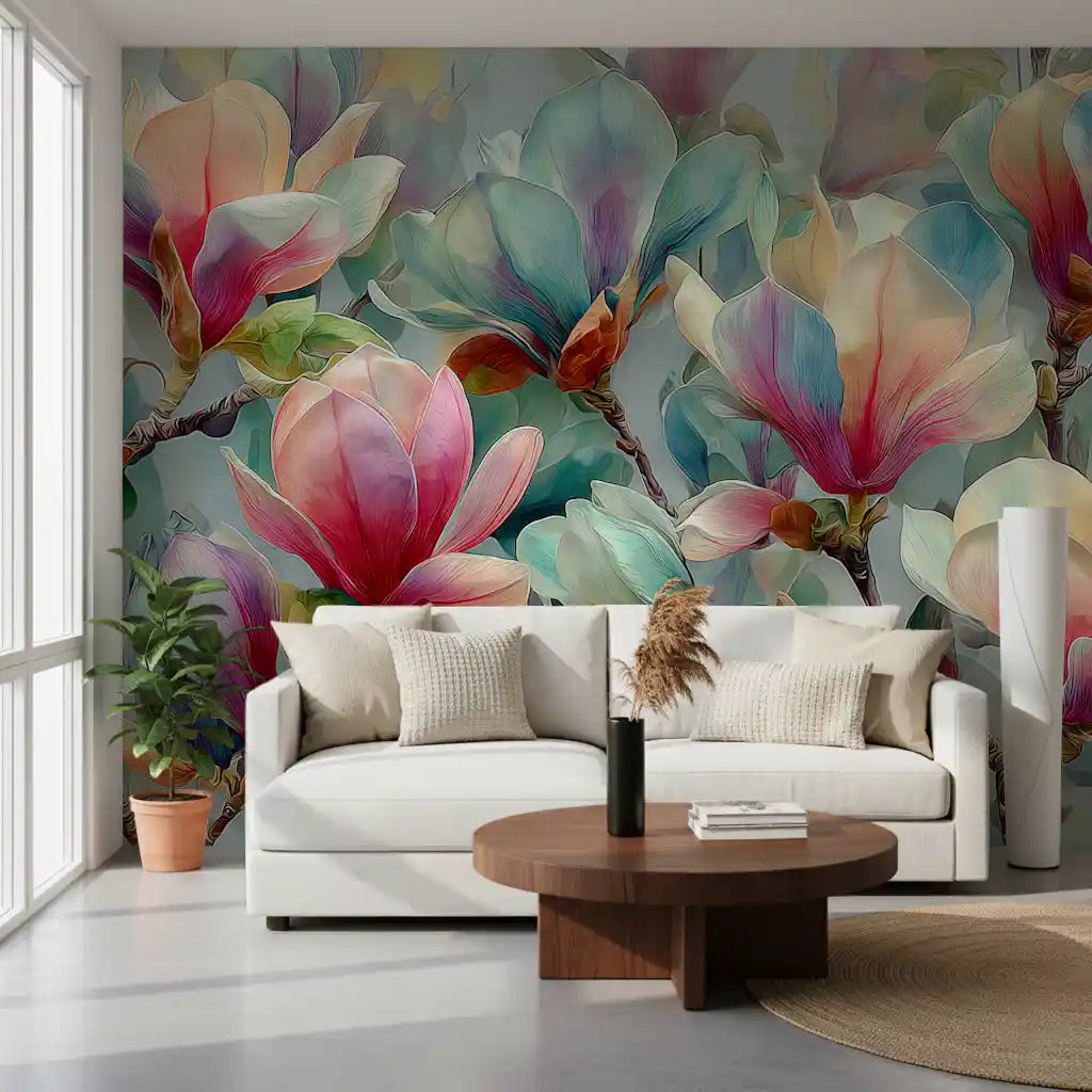 Springtime Magnolia Botanical Wall Mural