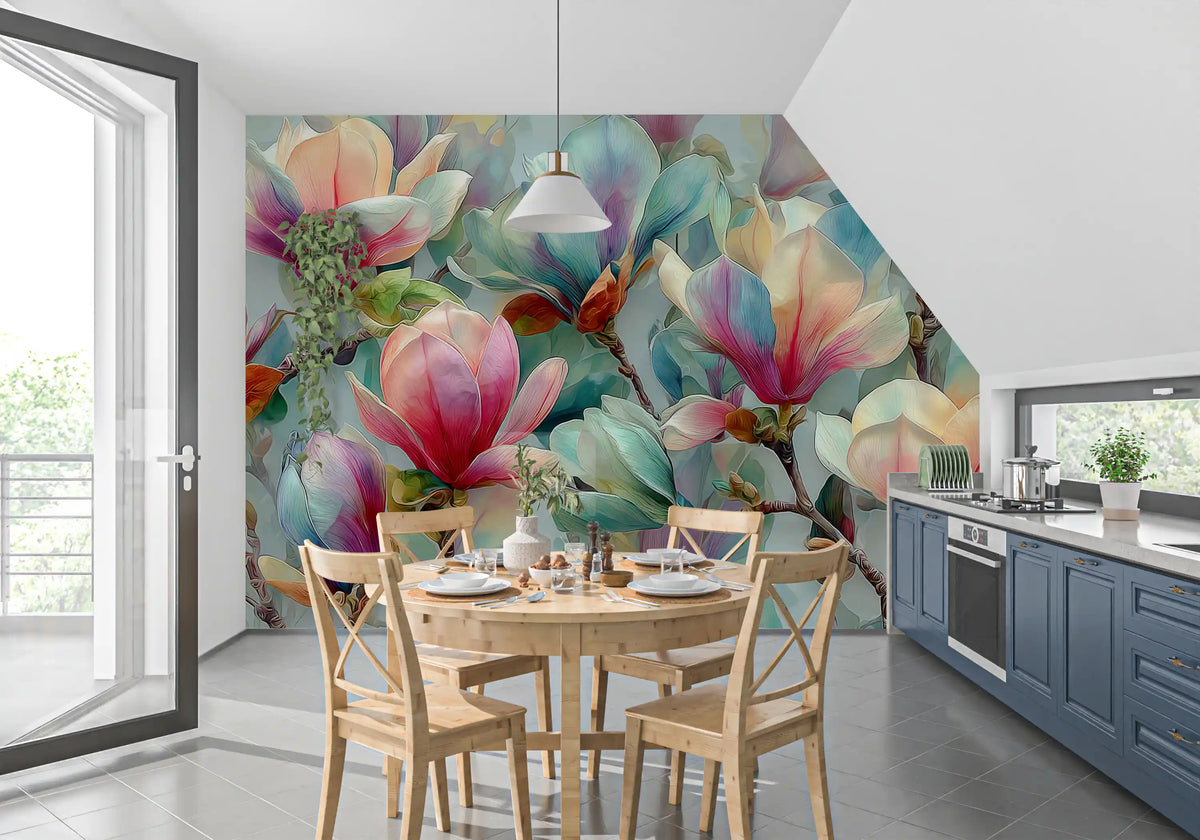 Springtime Magnolia Botanical Wall Mural