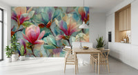 Springtime Magnolia Botanical Wall Mural