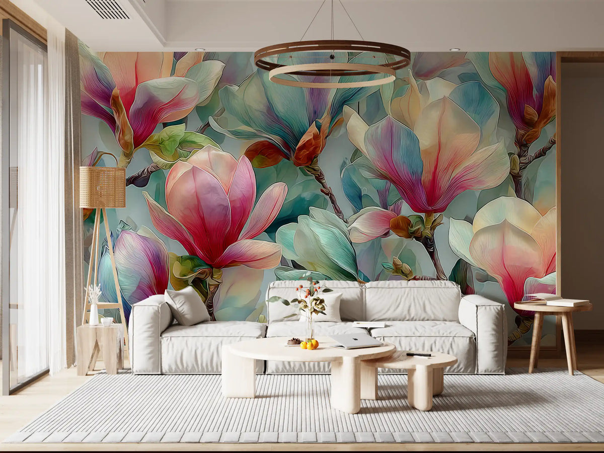 Springtime Magnolia Botanical Wall Mural