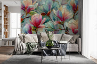 Springtime Magnolia Botanical Wall Mural