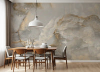 Ethereal Marble Veining Neutral Wall Mural