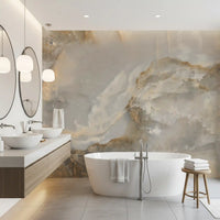 Ethereal Marble Veining Neutral Wall Mural