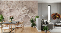 Misty Sage Duck Egg Botanical Floral Wall Mural Wall Mural