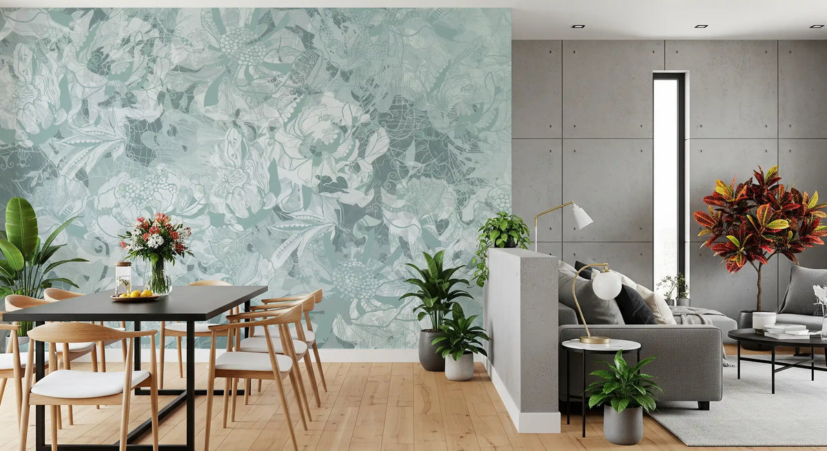 Warm Botanical Floral Wall Mural Wall Mural