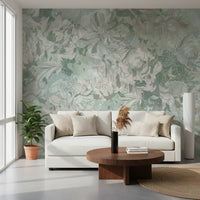 Rich Sage Olive Botanical Floral Wall Mural Wall Mural