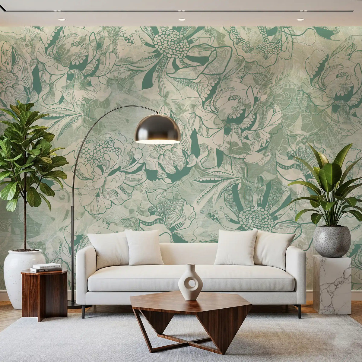 Eucalyptus Mint Botanical Floral Wall Mural Wall Mural
