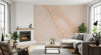 Soft Peach Marble Stone Texture Wall Mural