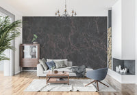 Midnight Rose Veined Marble Wall Mural