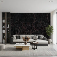 Midnight Rose Veined Marble Wall Mural