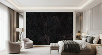 Midnight Noir Marble Slab Wall Mural