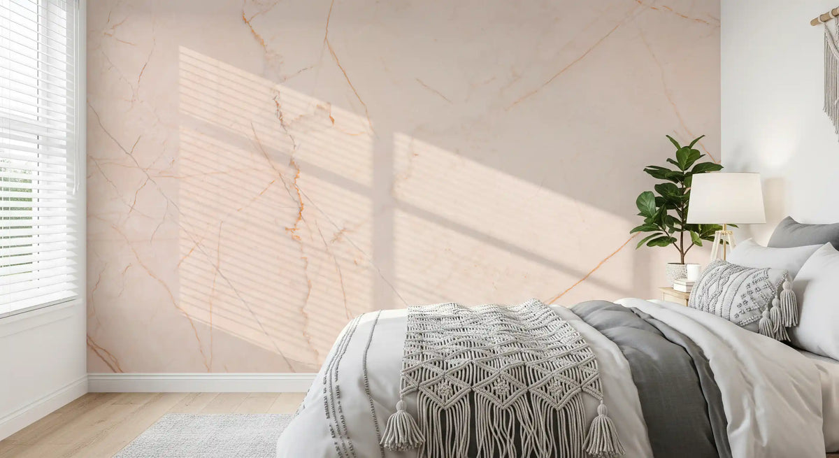 Blush Marble Vein Stone Wall Mural