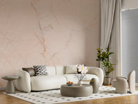 Blush Marble Vein Stone Wall Mural