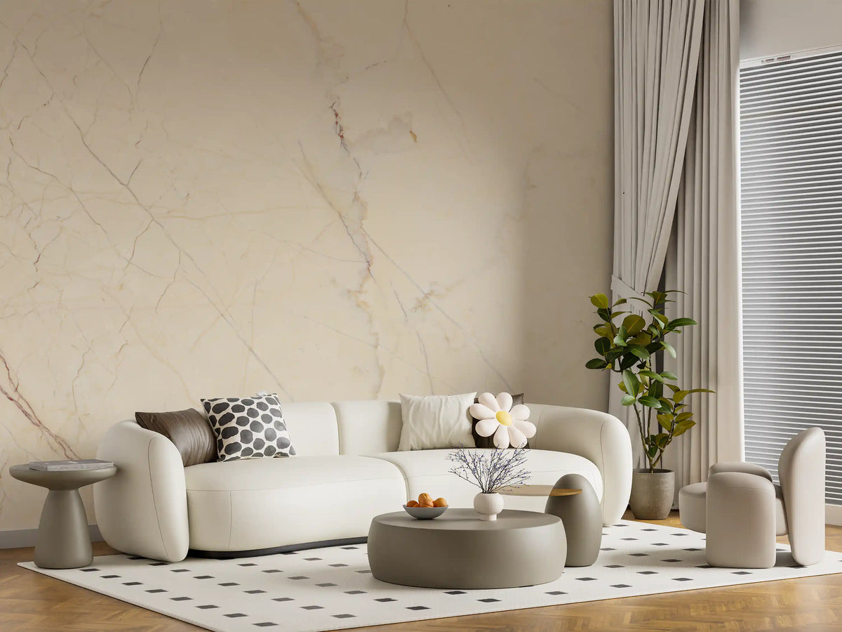 Cream Marble Stone Texture Wall Mural