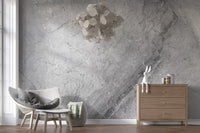 Minimalist Grey Marble Slab Wall Mural