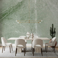 Sage Green Marble Vein Texture Wall Mural