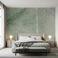 Sage Green Marble Vein Texture Wall Mural