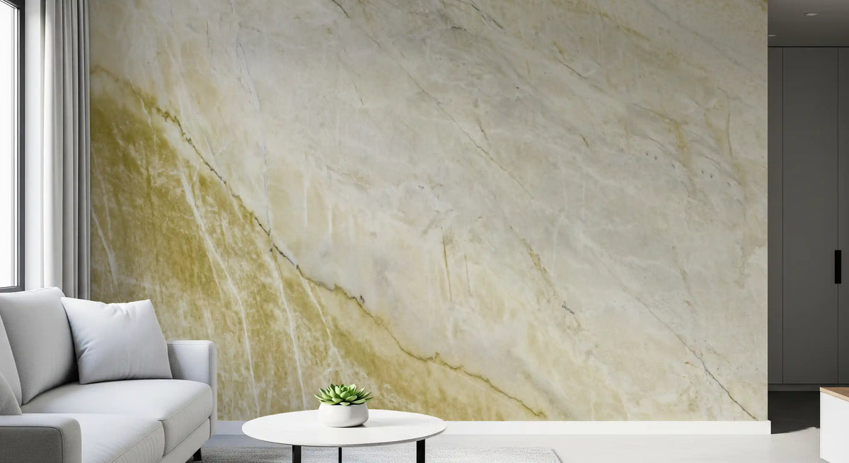 Golden Veined Stone Texture Wall Mural