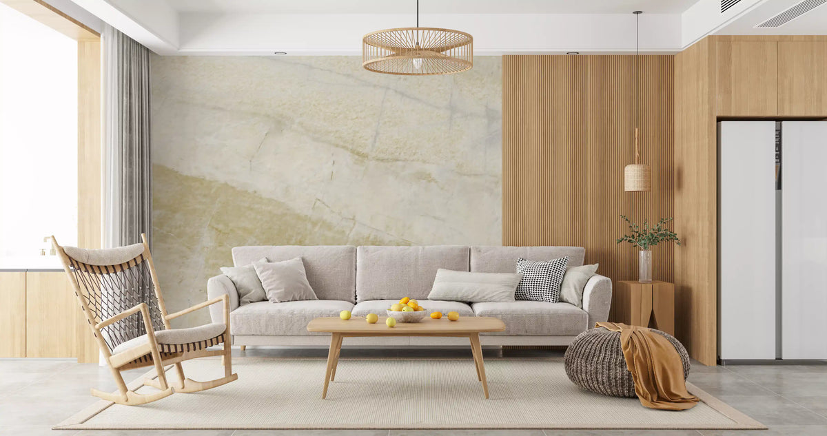 Cream and Sand Marble Veins Wall Mural