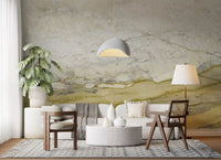Golden Veined Cream Stone Wall Mural