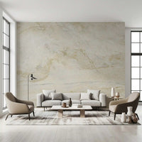 Cream and Gold Marble Vein Wall Mural