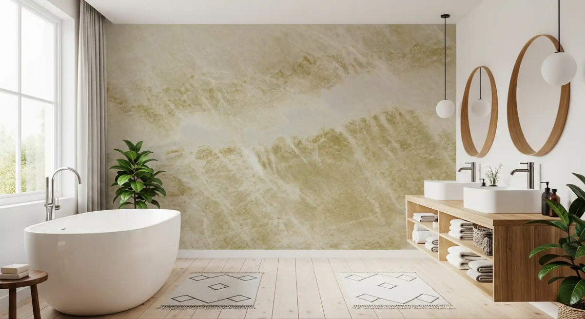 Golden Vein Natural Stone Wall Mural