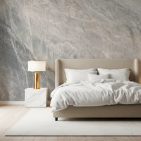 Serene Grey Marble Slab Texture Wall Mural