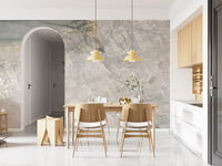 Natural Grey Stone Slab Pattern Wall Mural