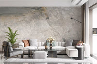 Natural Grey Stone Slab Pattern Wall Mural